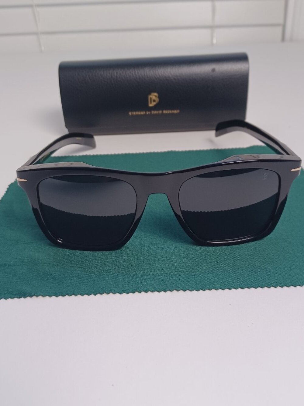 David Beckham DB 7000/S 02M2 IR Black Square Sunglasses 51/20/145 Made in Italy
